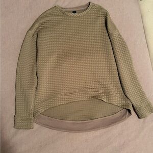 NOBULL Women's Waffle Knit Sweatshirt - Beige